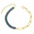  woman  fashion personality chain splice long square zircon fully-jewelled braceletbrg