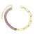  woman  fashion personality chain splice long square zircon fully-jewelled braceletbrg