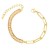  woman  fashion personality chain splice long square zircon fully-jewelled braceletbrg
