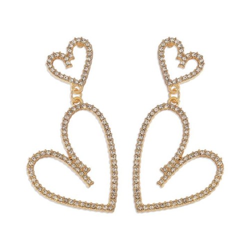 occidental style fashion earring  love Rhinestone geometry Irregular earrings samll wind retro Earring