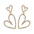 occidental style fashion earring  love Rhinestone geometry Irregular earrings samll wind retro Earring