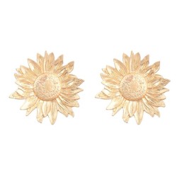 occidental style exaggerating Alloy day flowers earrings woman retro Metal flo..