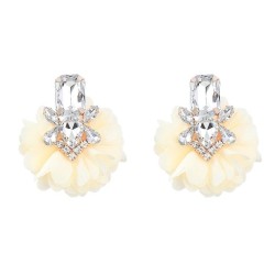 occidental style Alloy diamond multilayer flowers earrings woman retro elegan..
