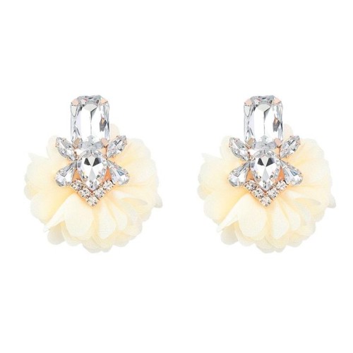  occidental style Alloy diamond multilayer flowers earrings woman retro elegant temperament ear stud style