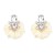  occidental style Alloy diamond multilayer flowers earrings woman retro elegant temperament ear stud style