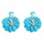  occidental style Alloy diamond multilayer flowers earrings woman retro elegant temperament ear stud style