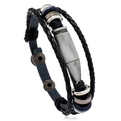  brief black weave man leather bracelet occidental style fashion fashion