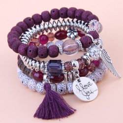 occidental style fashion concise all-Purpose watch-face love wings tassel temp..