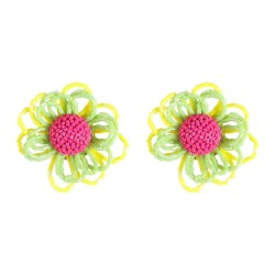 trend wind handmade beads daisy earrings  Countryside temperament flowers Earr..