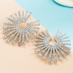occidental styleins  fashion exaggerating Alloy glass colorful diamond earring..