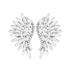 UR personality creative exaggerating big earrings ear stud geometry glass diam..