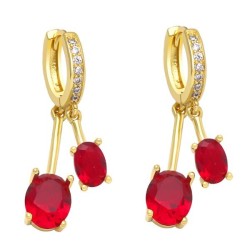  Round geometry earringsins high color zircon Earringera