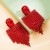occidental style exaggerating earrings temperament same style color Rhinestone tassel long style earring fashio