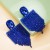 occidental style exaggerating earrings temperament same style color Rhinestone tassel long style earring fashio