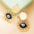 occidental style  woman fashion bronze mosaic zircon annular earring personality creative earrings Earring woman