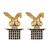 UR occidental style style creative rabbit ear stud diamond earrings personality woman