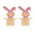 UR occidental style style creative rabbit ear stud diamond earrings personality woman