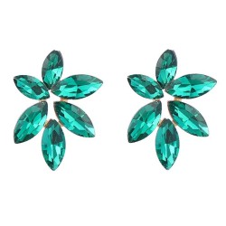 earrings fashion colorful diamond series Alloy diamond glass diamond flowers e..