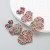 occidental style exaggerating long style heart-shaped fully-jewelled earrings woman Alloy embed color Rhinestone 