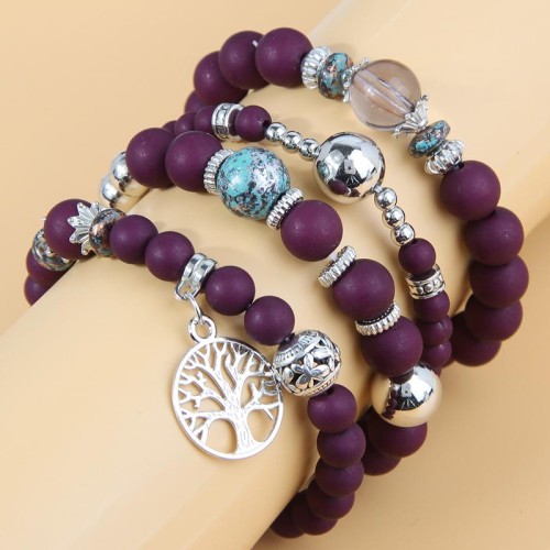 occidental style fashion noble wind concise Life tree multilayer temperament woman bracelet