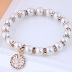 Korean style fashion  Metal pendant diamond Pearl temperament personality brac..