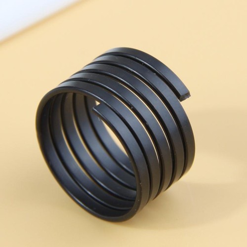 occidental style fashion concise black opening ring