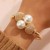 occidental styleins exaggerating personality fashion retro brief temperament Pearl Alloy opening bangle