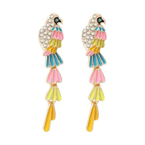 earrings occidental style exaggerating multilayer Alloy enamel animal earring ear stud earrings woman