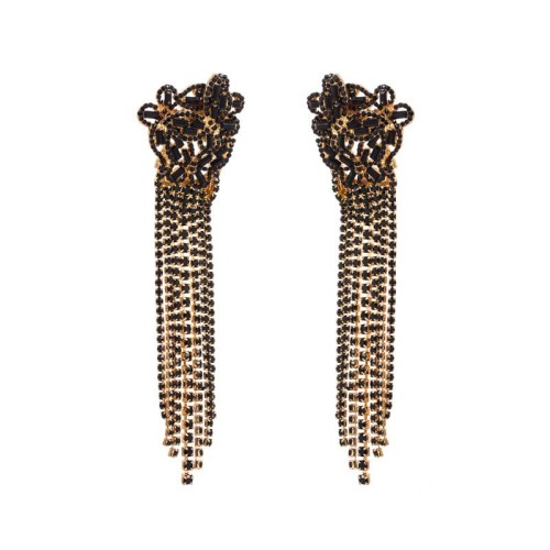 occidental style exaggerating earrings woman diamond tassel long style claw chain fashion temperament earring m