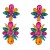 earrings occidental style exaggerating fashion multilayer Alloy diamond flowers earrings woman fully-jewelled S