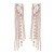 earrings occidental style exaggerating square Alloy diamond Rhinestone long style tassel earrings woman fully