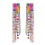 earrings occidental style exaggerating square Alloy diamond Rhinestone long style tassel earrings woman fully