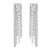 earrings occidental style exaggerating square Alloy diamond Rhinestone long style tassel earrings woman fully