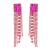 earrings occidental style exaggerating square Alloy diamond Rhinestone long style tassel earrings woman fully