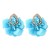earrings occidental style retro flowers petal Chiffon ear stud personality elegant fine trend woman