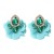 earrings occidental style retro flowers petal Chiffon ear stud personality elegant fine trend woman