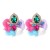 earrings occidental style retro flowers petal Chiffon ear stud personality elegant fine trend woman