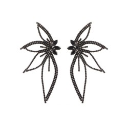 occidental style fashion colorful diamond Alloy earrings exaggerating flash di..