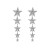 occidental style earrings multilayer embed fully-jewelled Five-pointed star long style temperament earring K