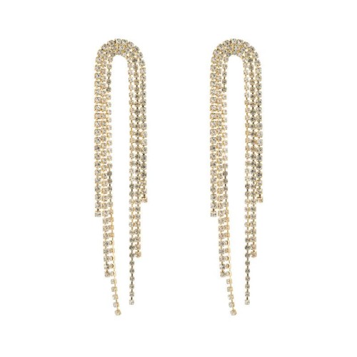 silver fashion trend long style tassel ear stud woman occidental style temperament woman personality earr