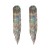 fashion super claw chain geometry Alloy diamond Rhinestone long style tassel earrings woman occidental style ex