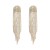 fashion super claw chain geometry Alloy diamond Rhinestone long style tassel earrings woman occidental style ex