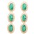 fashion retro multilayer Round Alloy enamel pattern earring occidental style exaggerating earrings woman