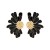 ins style Metal enamel multilayer petal earrings  three-dimensional layer medium flowers ear stud new