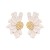 ins style Metal enamel multilayer petal earrings  three-dimensional layer medium flowers ear stud new