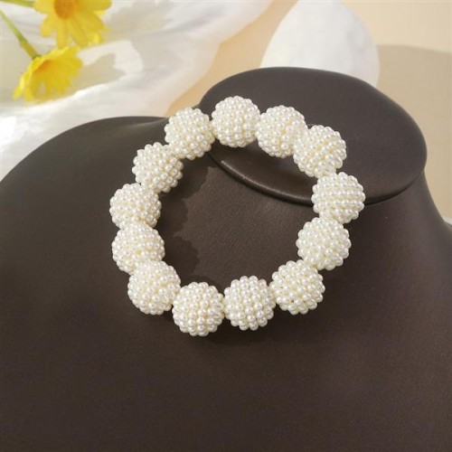  occidental style woman fashion Round Pearl necklace bracelet ear stud set woman Earring