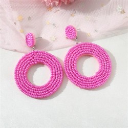 E occidental style woman handmade beads earrings personality fashion Bohemia e..