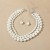  occidental style woman creative necklace ear stud set Pearl temperament multilayer Pearl weave necklace e