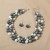  occidental style woman creative necklace ear stud set Pearl temperament multilayer Pearl weave necklace e