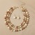  occidental style woman creative necklace ear stud set Pearl temperament multilayer Pearl weave necklace e